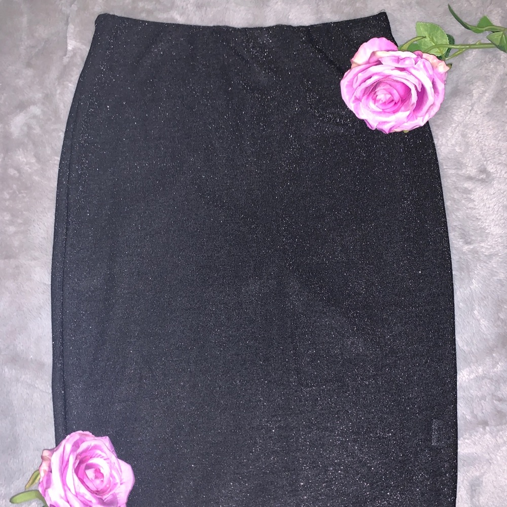 Sparkly bodycon knee length skirt
